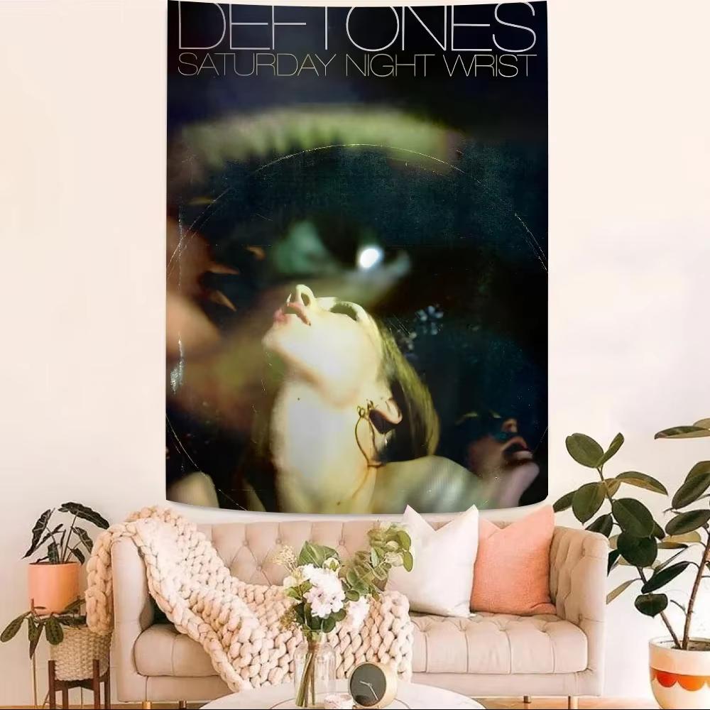 JIT Deftones Saturday Night Wrist Tapestry Music AlbumThemed Wall Decor Stylish Home Bedroom Music Room for Retro Rock Ambiance