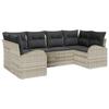 VidaXL Canapé de jardin 6 pièces avec coussins gris clair 3346182
