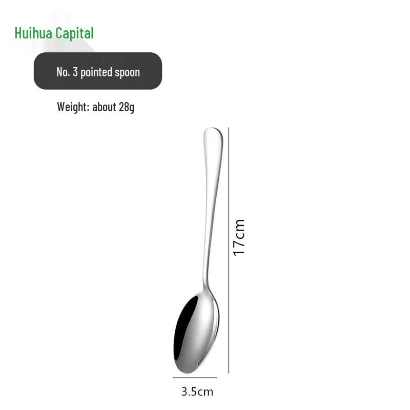 HUIHUADU Набор из 6 десертных ложек из нержавеющей стали