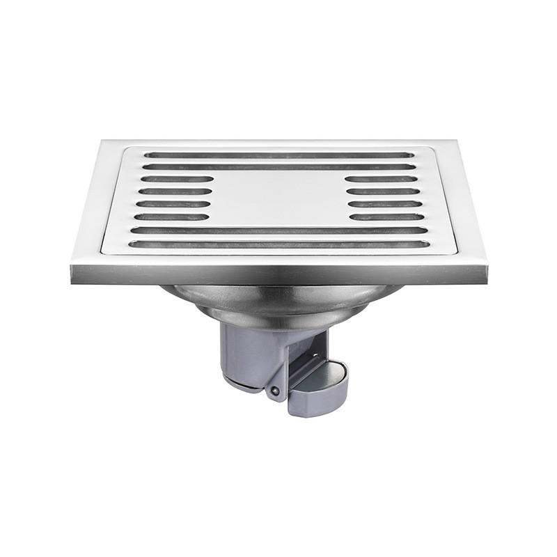 1PC 10X10CM Stainless Steel Thick Floor Drain Anti-odor Washing Machine Floor Drain Bathroom Double Use