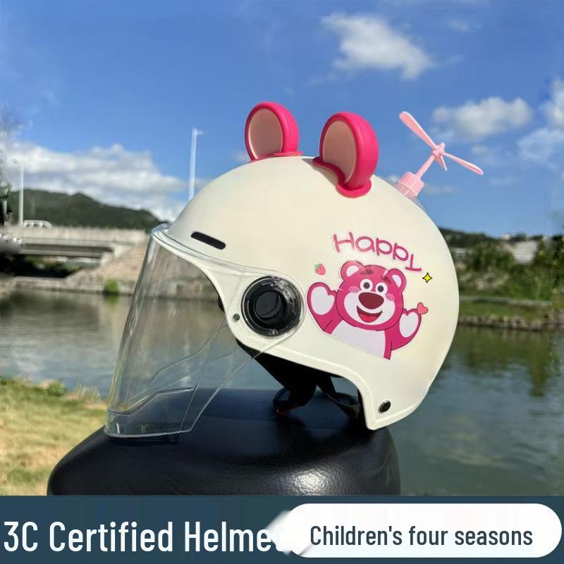 3C Standard Kids' Electric Vehicle Helmet: Lightweight, Cute, Sun-Protective for Boys & Girls