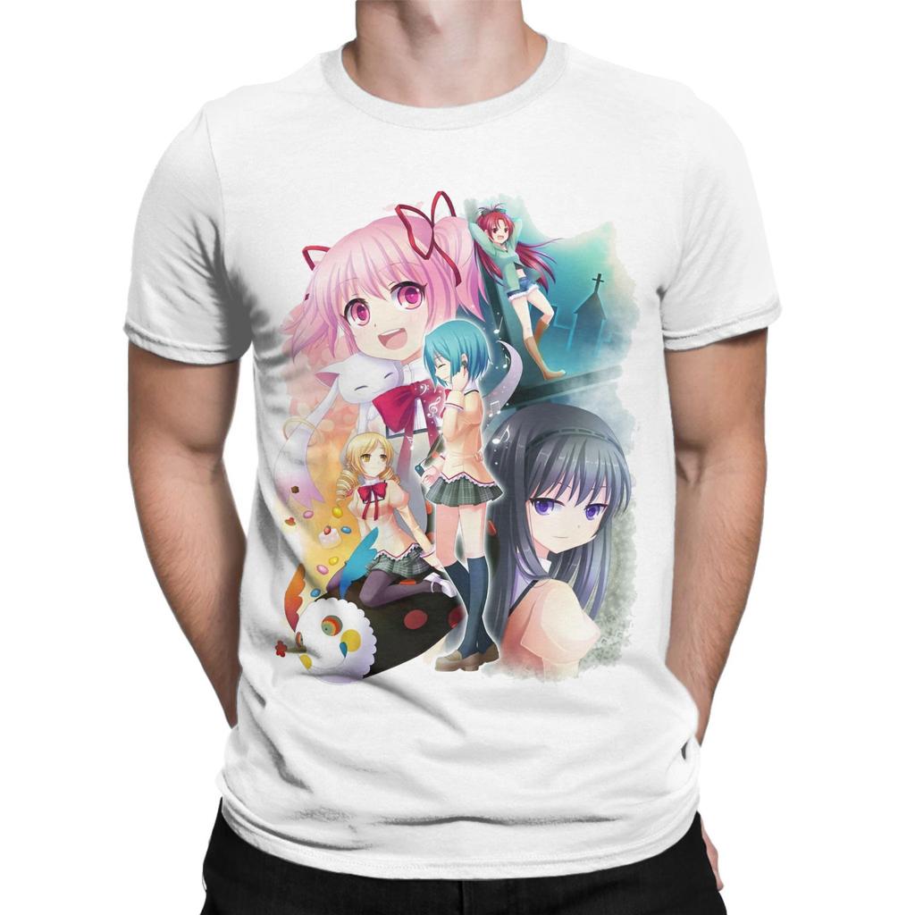 Novelty Puella Magi Madoka Magica Anime (2) T-Shirt Unisex Cotton Short Sleeve Round Neck Summer Clothing