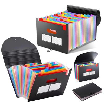 Accordion File Organizer 12/24/36 Pockets Expanding File Folder A4 Letter Size Paper Document Receipt Organizer for Classroom Home Office