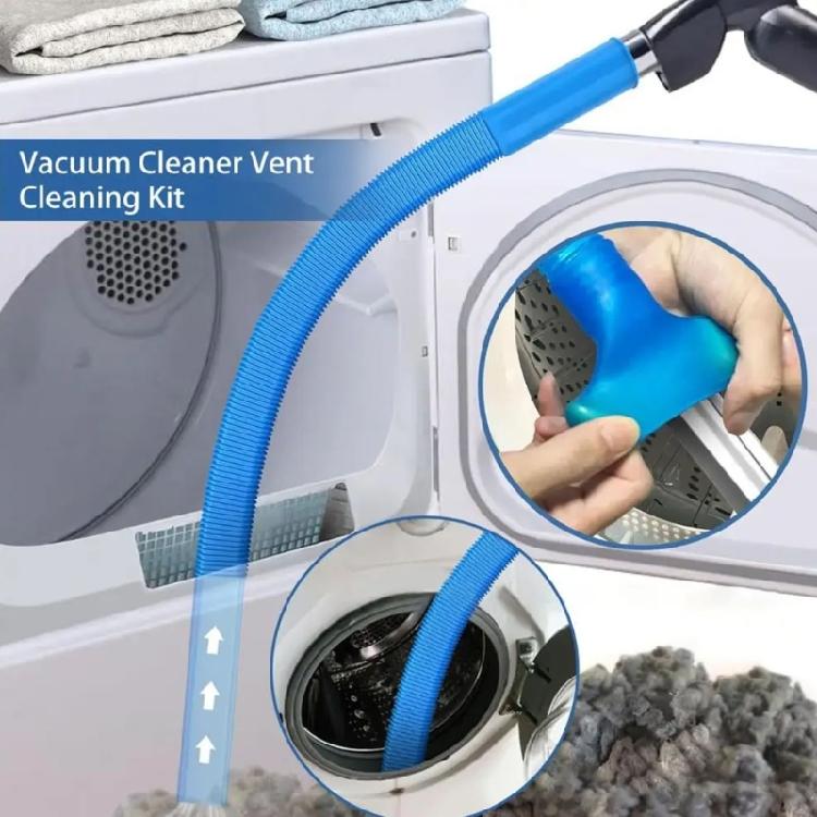 Washing Machine Cleaning Tool Flexible Hose Connector Reusable Dryer Vent and Duct Vacuum Adapter Plastic Texture