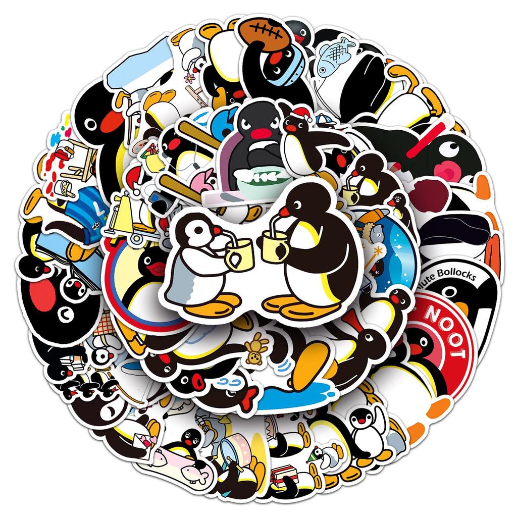 50pcs Pingu Family Penguin Stickers: Cute Decor for Water Cups & Phone Cases