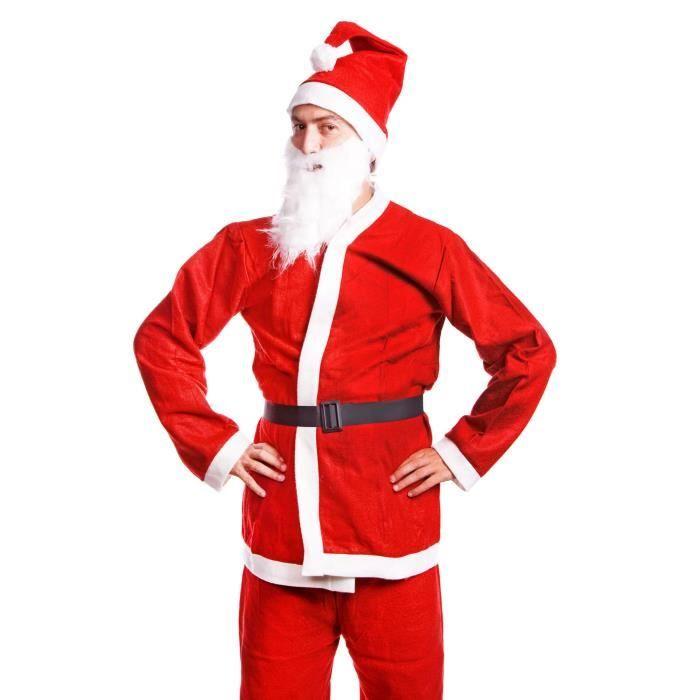 Déguisement Père Noël - SPRINGOS - 5 pièces - Rouge - Adulte - Mixte