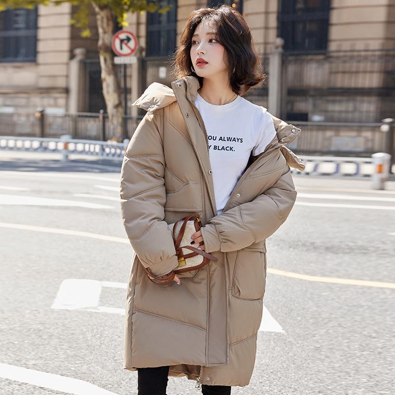 

New Cotton Jacket for Women s Mid-length Bread Jacket Thickened Loose Winter Hooded Cotton Jacket XXL