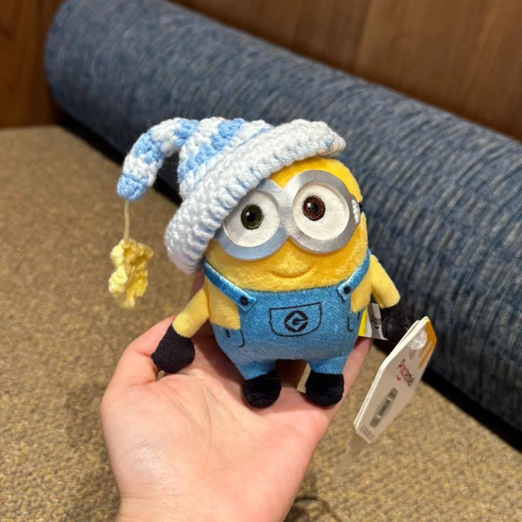 Potdemiel Officially Licensed Universal Cartoon Minions Bag Pendant Cute Plush Toy Keychain Bag Charm Trendy Decorative