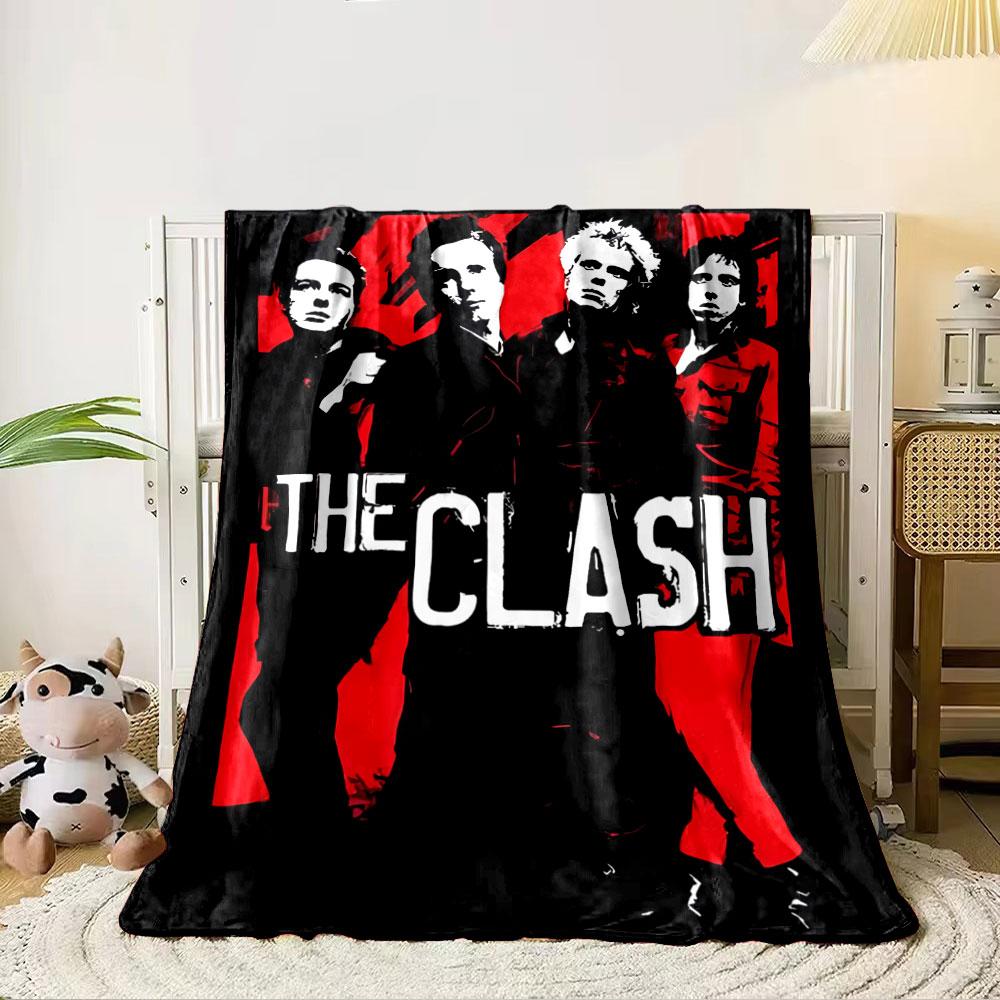 The Clash Band Graphic Blanket for all seasons blanket lunch break throw gift