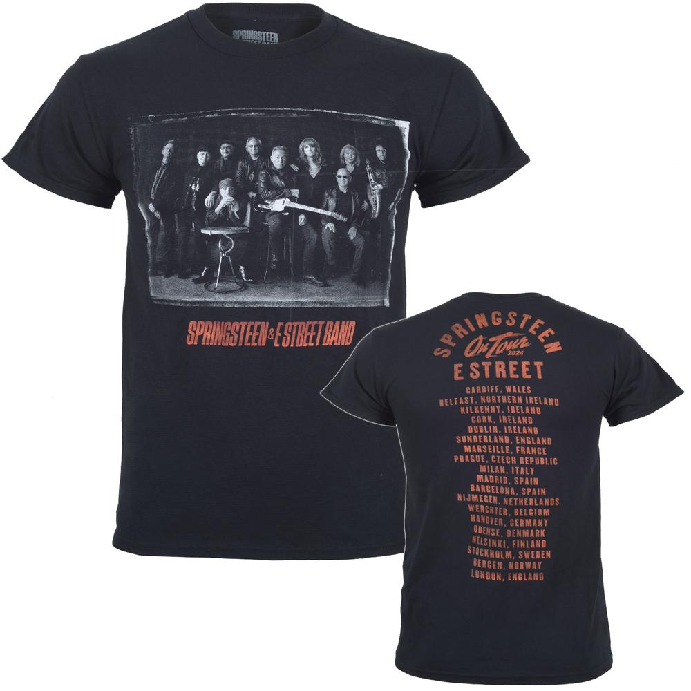 Official Bruce Springsteen T Shirt Tour 2024 E Street Band Photo New S to XXL M