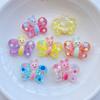 12Pcs New Cute Resin Cartoon Colored Butterflies Series Flat Back Scrapbooking DIY Jewelry Craft Decoration Accessories