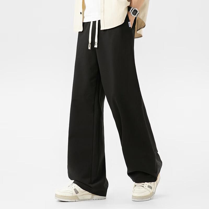 Fingercroxx Men's Heavyweight Knit Straight-Leg Casual Pants