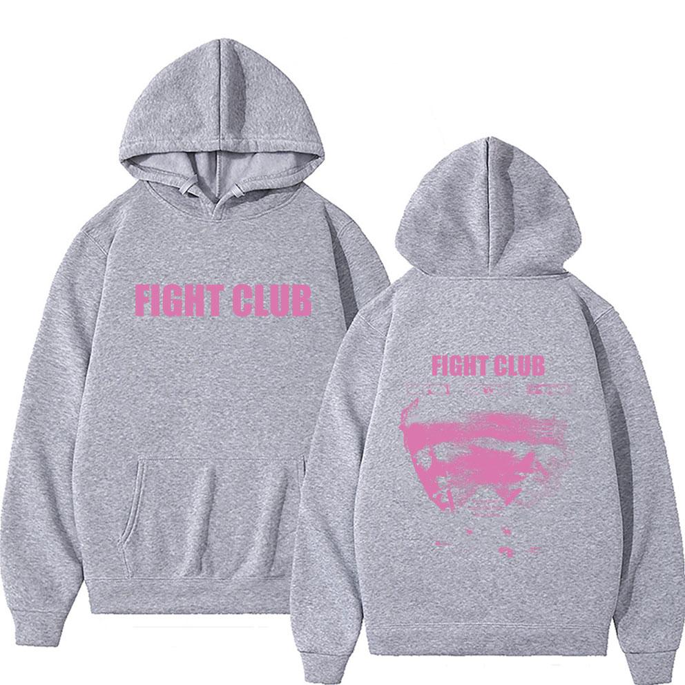 TV Fight Club Face Graphic Hoodie Men Women Casual Vintage Fleece Cotton Pullover Hoodies Unseix Fashion Oversized Streetwear High Quality Tops