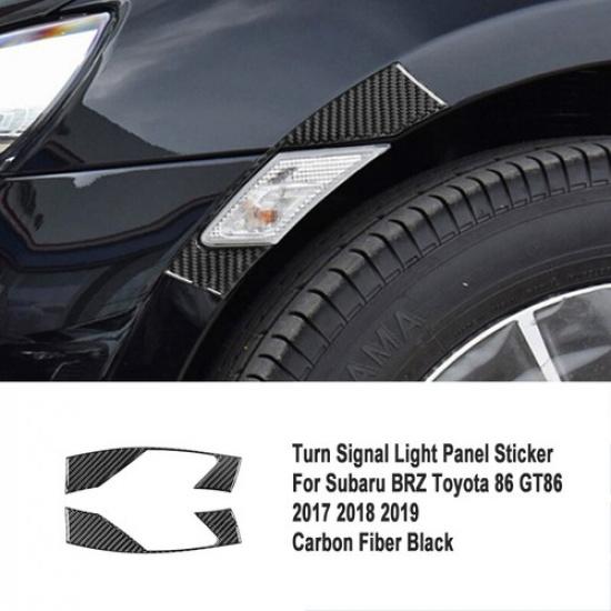2pcs Carbon Fiber Car Turn Signal Light Frame Cover For Toyota 86 Subaru BRZ 17