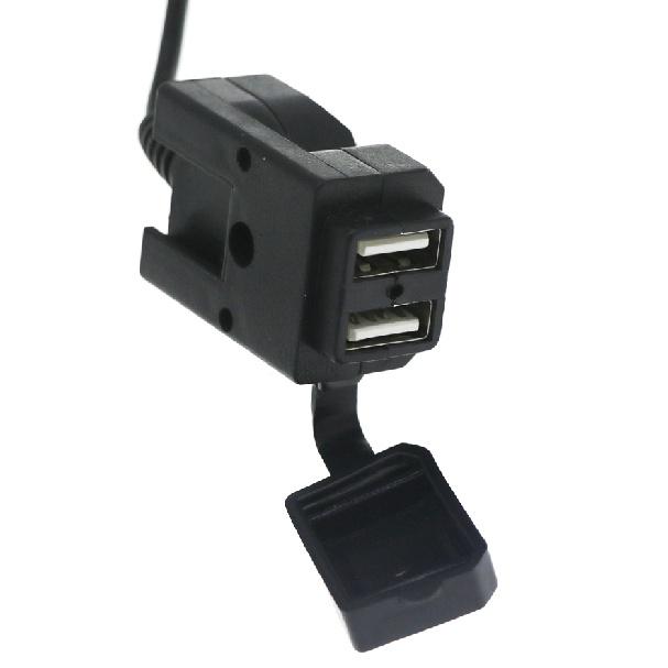 LMoDri Mașină electrică Motocicletă Încărcător pentru telefon mobil Port dublu USB Oglindă retrovizoare pentru mașină Ghidon Mașină rezistentă la apă