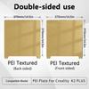 K2 Plus Dual Textured Smooth PEO PET PEY PEI Build Plate for Creality K2 Plus Spring Steel Buildplate 370x370mm High Temperature