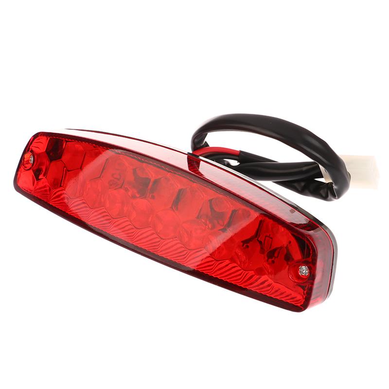 Led 3Wire 12V Brake Stop Light License Taillight Red For Atv Off-Road Motorcycle Running Tail Light Universal 12V Red