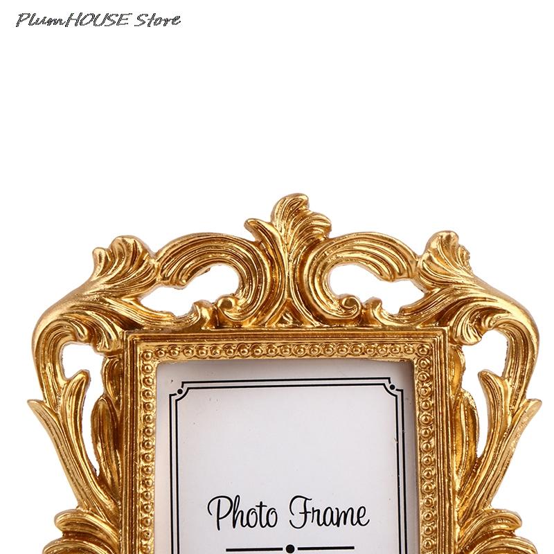 Decorative Flower Retro Photo Frame Wedding Home Decor Desktop Picture Frame Classic Baroque small photo frame