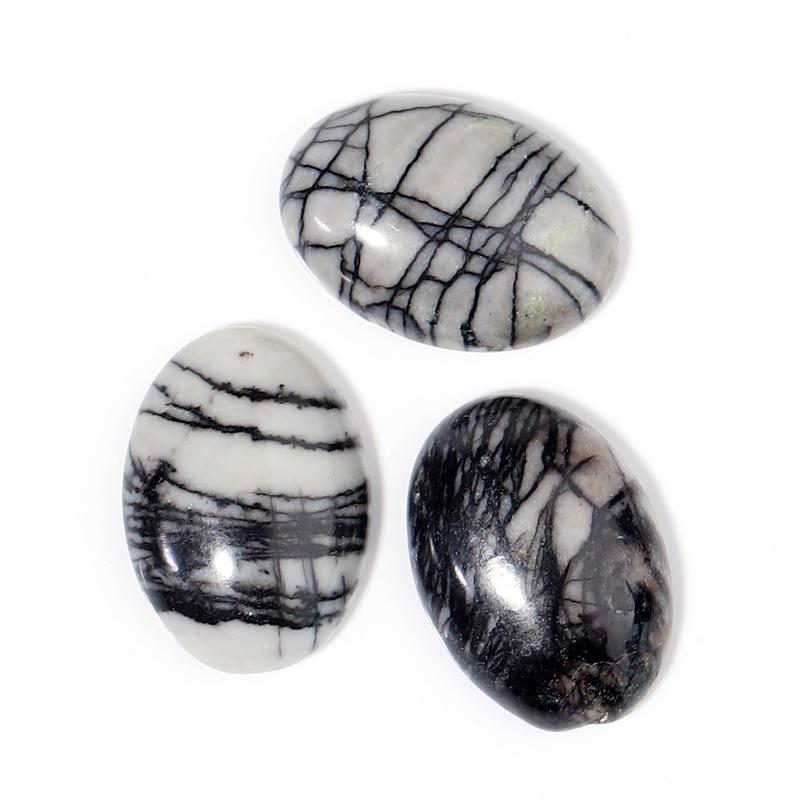 2Pcs Oval Agate Cabochon 18x25mm Natural Green Stone Spacers Pendant Ring Charm Flat Diy Jewelry Finding Materials