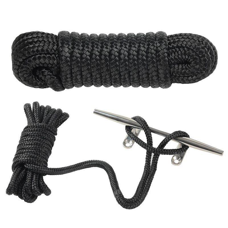 ABBP-Boat Dock Lines Mooring Rope 3/8 Inch Nylon Bumper Mooring Line For Yacht Line Anchor Rig Line Accessories