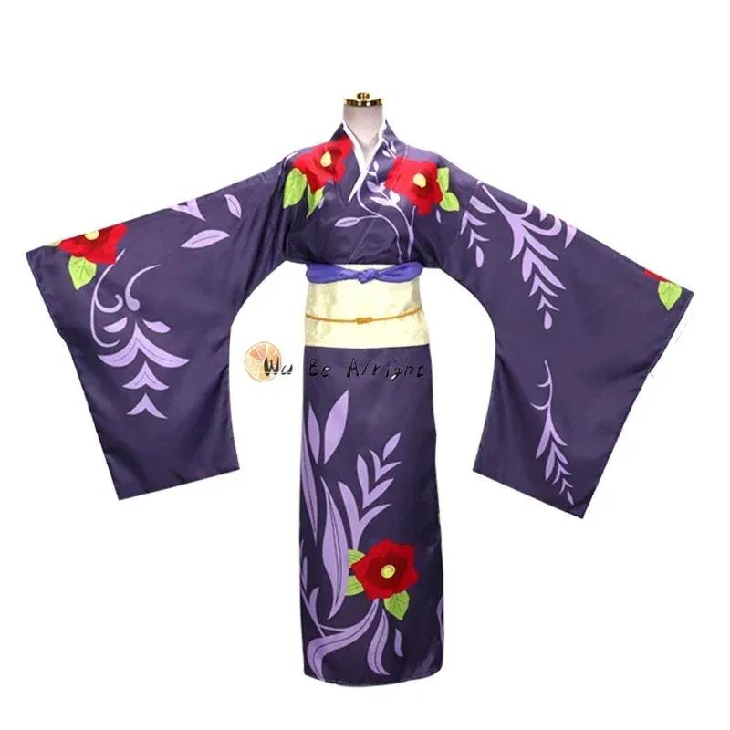 Demon Slayer Kimetsu No Yaiba Anime Cosplay Kostüm Tamayo Uniform Kimono Cosplay Kostüme Halloween Karneval Partykleidung Perücke