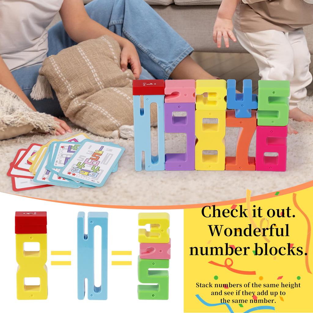 NEW Digital Building Blocks Children's Educational Toys, Baby Early Education Large Particle Color Building Block Toys, Gift