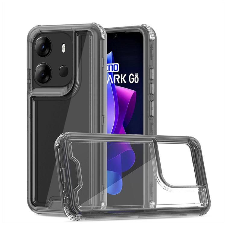 For Tecno Spark Go Colorful Three-in-one Transparent Mobile Phone Case with High Transparency and Scratch Resistance