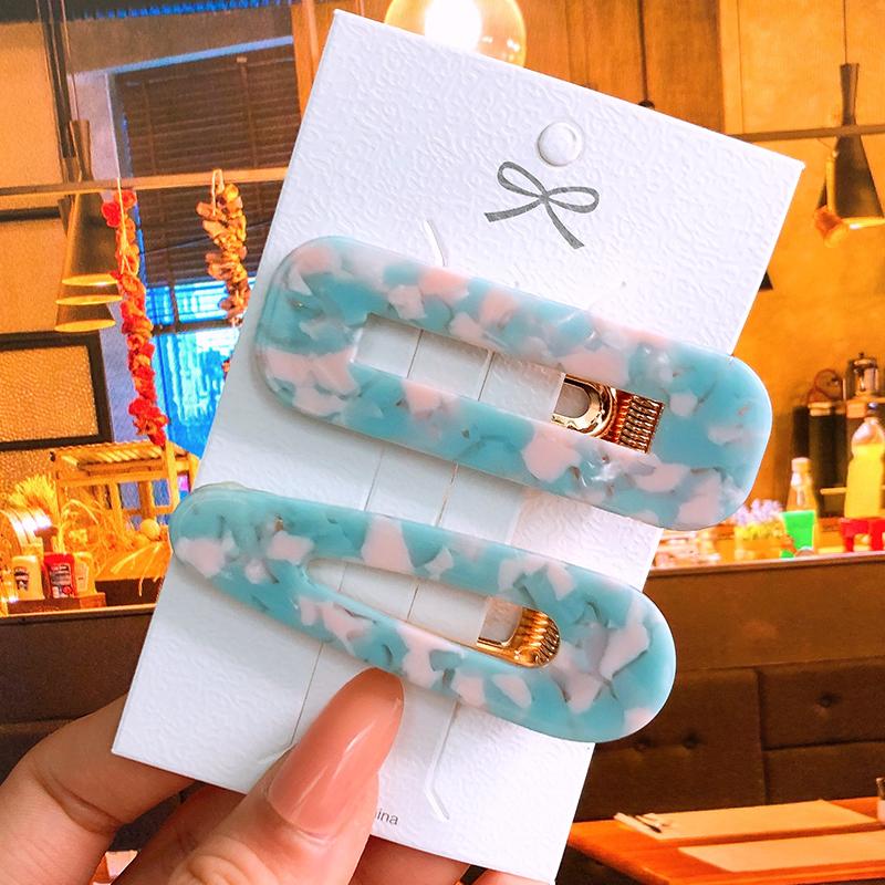 2pcs/ Set Korean Sequins Acetate Hair Clip Hairpins For Women Accessories Jewelry Femme Barrettes Hairgrip Girls Headwear