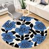 1pc Floral Pattern Office Round Area Rug,  Mat Suitable For Office, Under Office Chairs Bedroom Living Room Home Decor, Room Deco