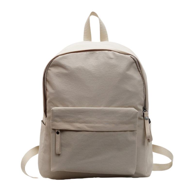 Backpack Female Student Campus Fashion Canvas School Bag Junior High School Student Simple Large Capacity Backpack Bag