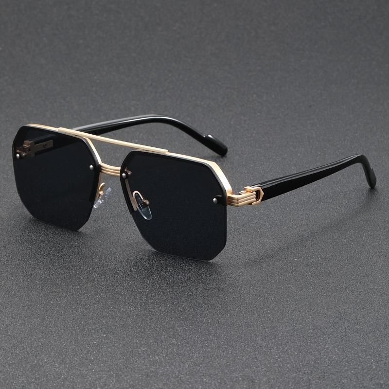 

1 Pair of Men s Glasses - Metal Half Frame Suitable for Casual and Professional Styles Fashionable Design чёрный