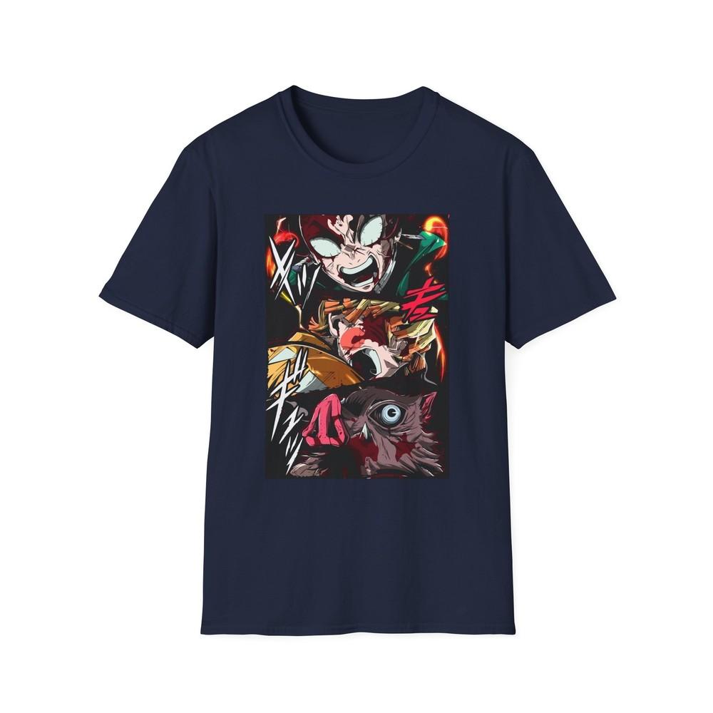 Unisex Jl Anime TShirt Softstyle Demon Slayer Tanjiro Kamado Best Friends S