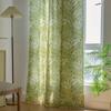 1Pc Green Plants Flowers American Kitchen Printed Tassel Curtains Finished Set Rod Style for Furniture Kitchen Holiday Party Gathering Decoration