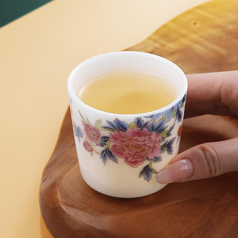 Mutton Fat Jade Porcelain Gongfu Tea Cup