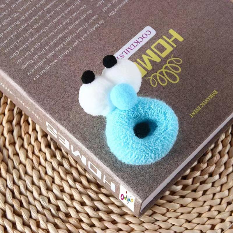 New Autumn and Winter Funny Selling Big Eyes Rope Girl Heart Candy Color High Elasticity 2-16 Years Old Hair Band