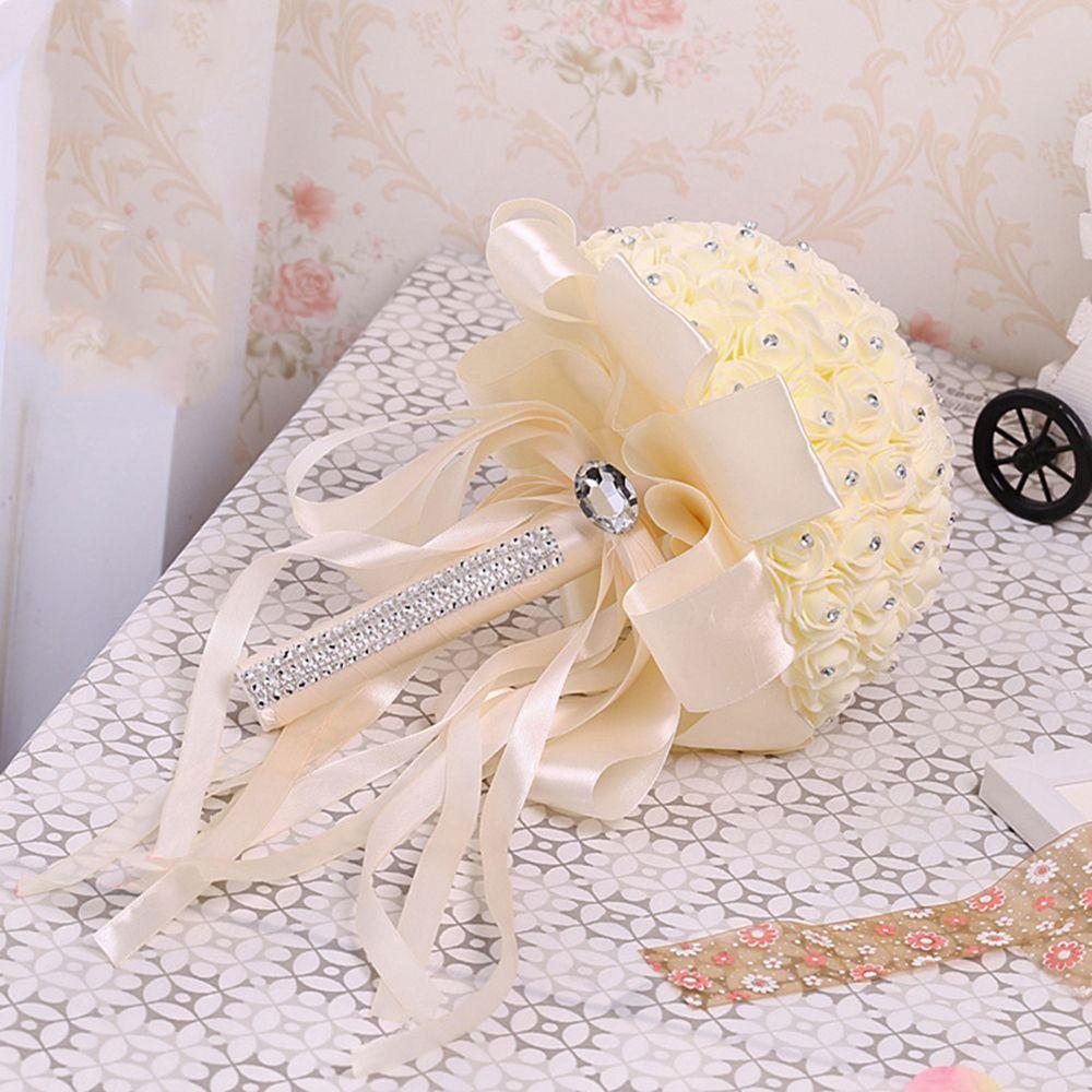 Romantic Wedding Bouquets Pearl Bridal Bouquets Artificial Hand Bouquet  Wedding Accessories