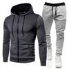 Autumn and Winter Fleece Polka Dot Men's and Women's Sports Hoodie Polka Dot Men's Solid Color Zipper Sweatshirt Set