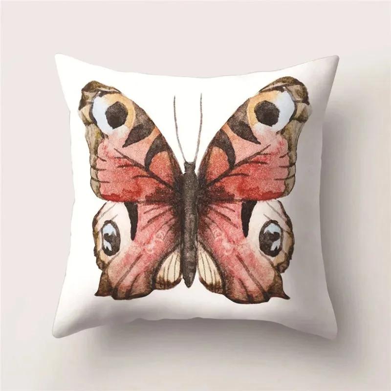 Beautiful Romantic Butterfly Series Decorative Home Pillowcases Living Room Sofa Cushion Covers Free Butterfly Pillowcases