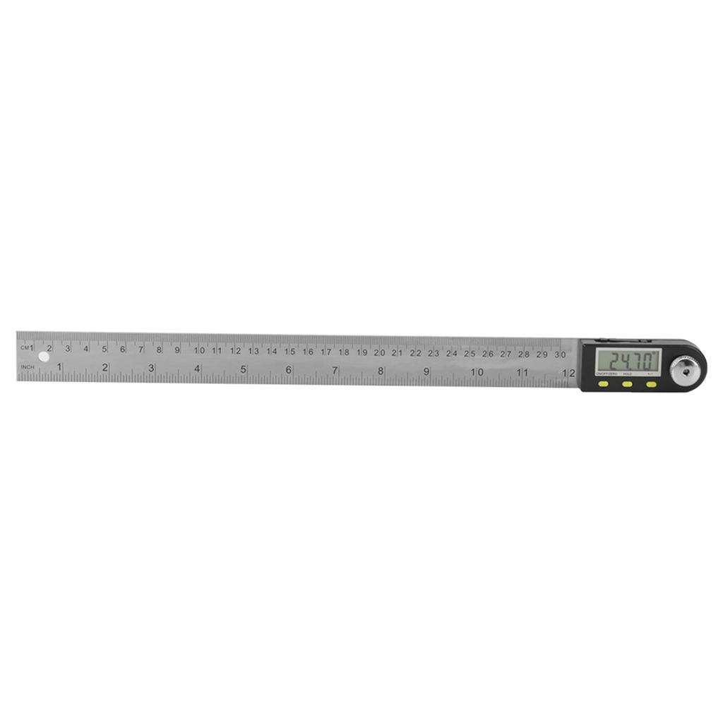 Digital Goniometer, Protractor, Miter Gauge, Ruler, 0.300mm, Electronic Stainless Steel Protractor, Digital, with LCD Display, for Easy and Accurate M