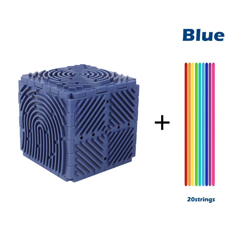 

Silicone Tactile Activity Board House Cube Toys With 20 Strings 6Pc Double-Sided Tactile Fidgeting Buidling Board For