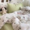 100% Ultra-Soft Cloud Cotton Bedding Set Skin-Friendly 4-Piece Duvet Cover Set Breathable Class A Home Textiles