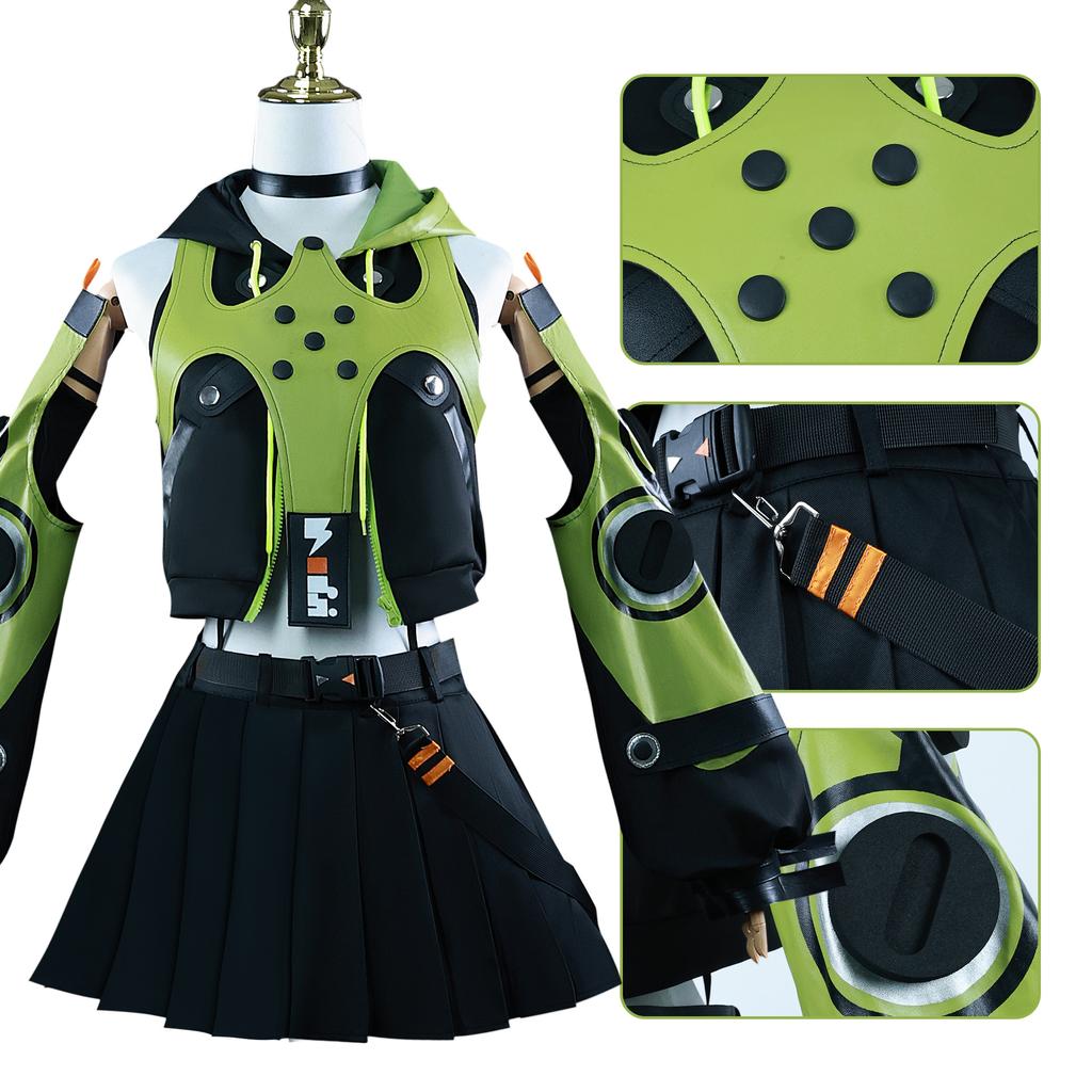 Anime Zenless Zone Zero Cosplay Kostüm Anby Demara Kostüm Halloween Anime ZZZ Outfit Mädchen Uniform Perücke Geburtstagsgeschenke Karneval Komplettset