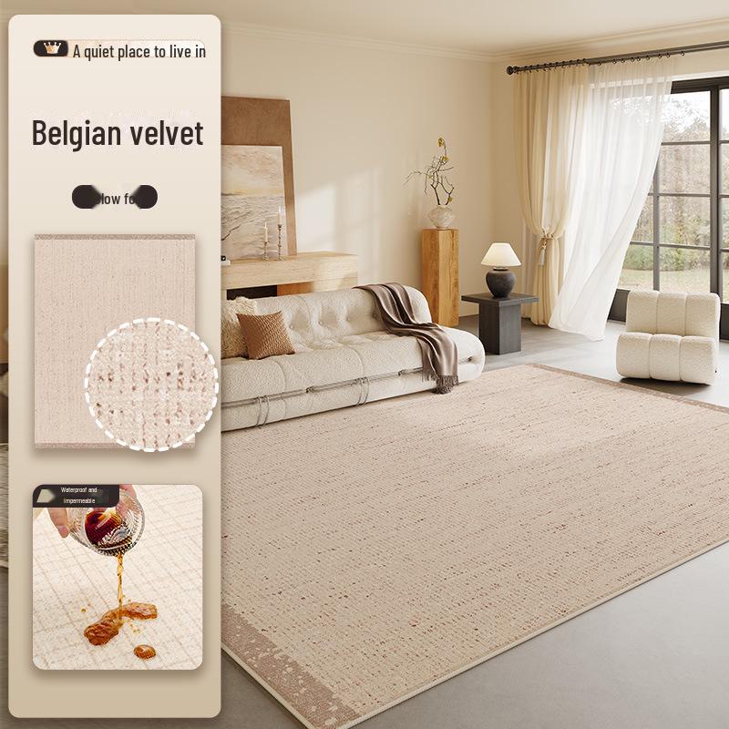 Cream 2025 French Luxury Dirt-Resistant Living Room Carpet, Wash-Free, Easy-Care, High-End Sofa & Bedroom Floor Mat