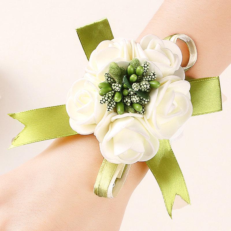 Mori Style Bridesmaid Wrist Corsage - Korean Wedding Aesthetic