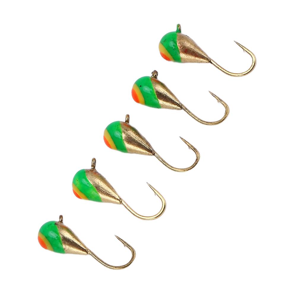 5PCS Ice Fishing Hook Sharp Compact Size Portable Outdoor Fishing Hook for Men Fisher