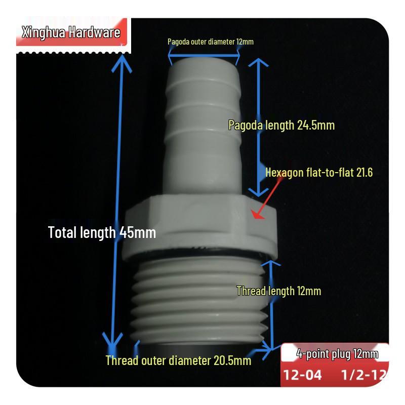 POM Anti-Corrosion Plastic Steel Connector with Internal and External Threads for Water Pipes and Tanks