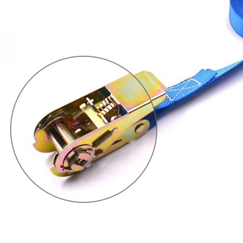 6m Cargo Strap Ratchet Tensioner Freight Car Fixed Tightener Tighten Rope For Luggage Goods Transportation Outdoor Camping