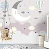 Photo Wallpaper Modern Hand Painted 3D Cartoon Starry Sky Stars Moon Landscape Wall Painting Children's Room Mural