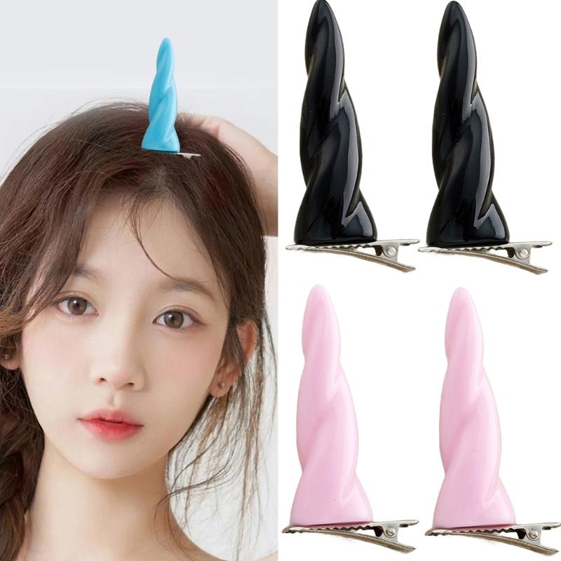 Anime Haarspange Horn Halloween Horn Flache Spange Halloween Haarnadel Tier Elegant Haarspange für Cosplay