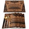 1PC Table Mats Black Witch Skull Moon Divination Printed   Kitchen Accessories Home Party Decorative Placemats
